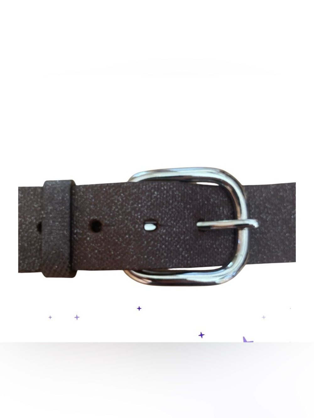 Roberto Mantellassi Women’s Brown sliver Leather Belt with Silver Buckle size M